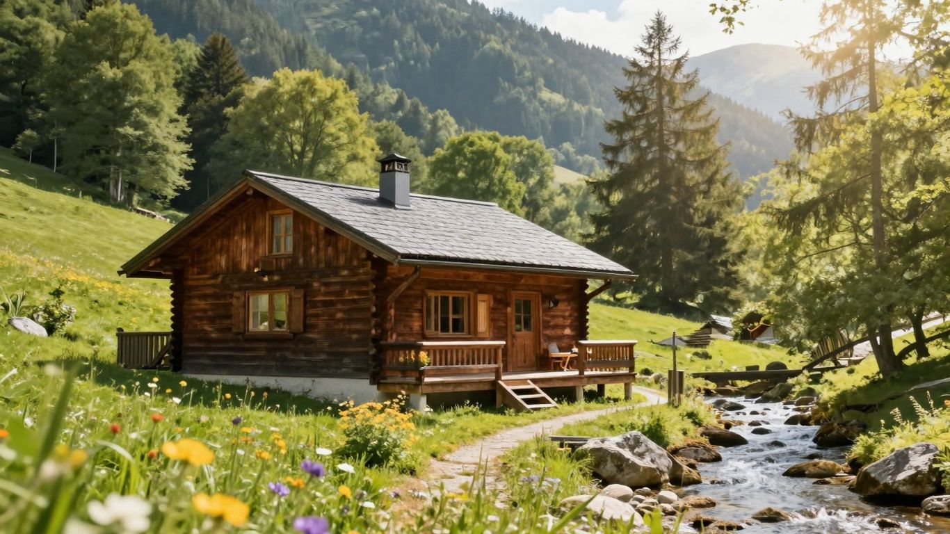 Écolodge paisible en pleine nature en Rhône-Alpes.