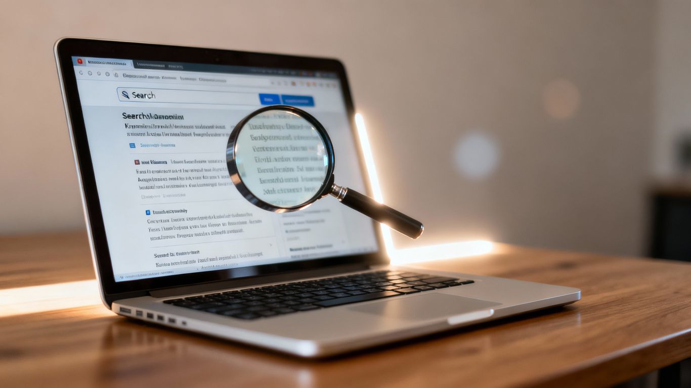 E-A-T principle impacting SEO on a laptop screen.