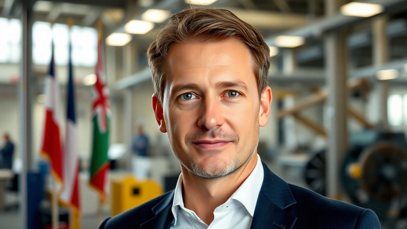 Portrait de Jan Jacob Boom-Wichers en milieu industriel international