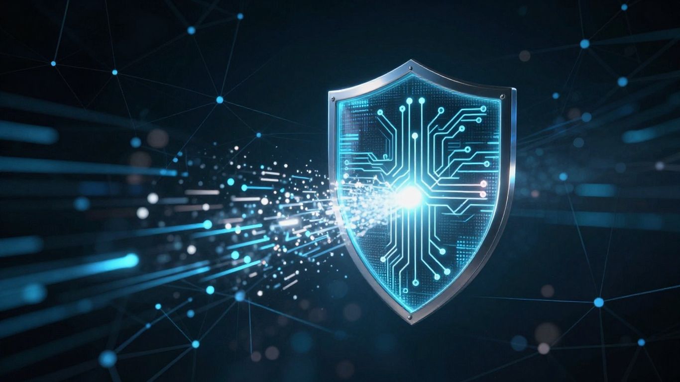 Digital shield protecting complex network from data streams.