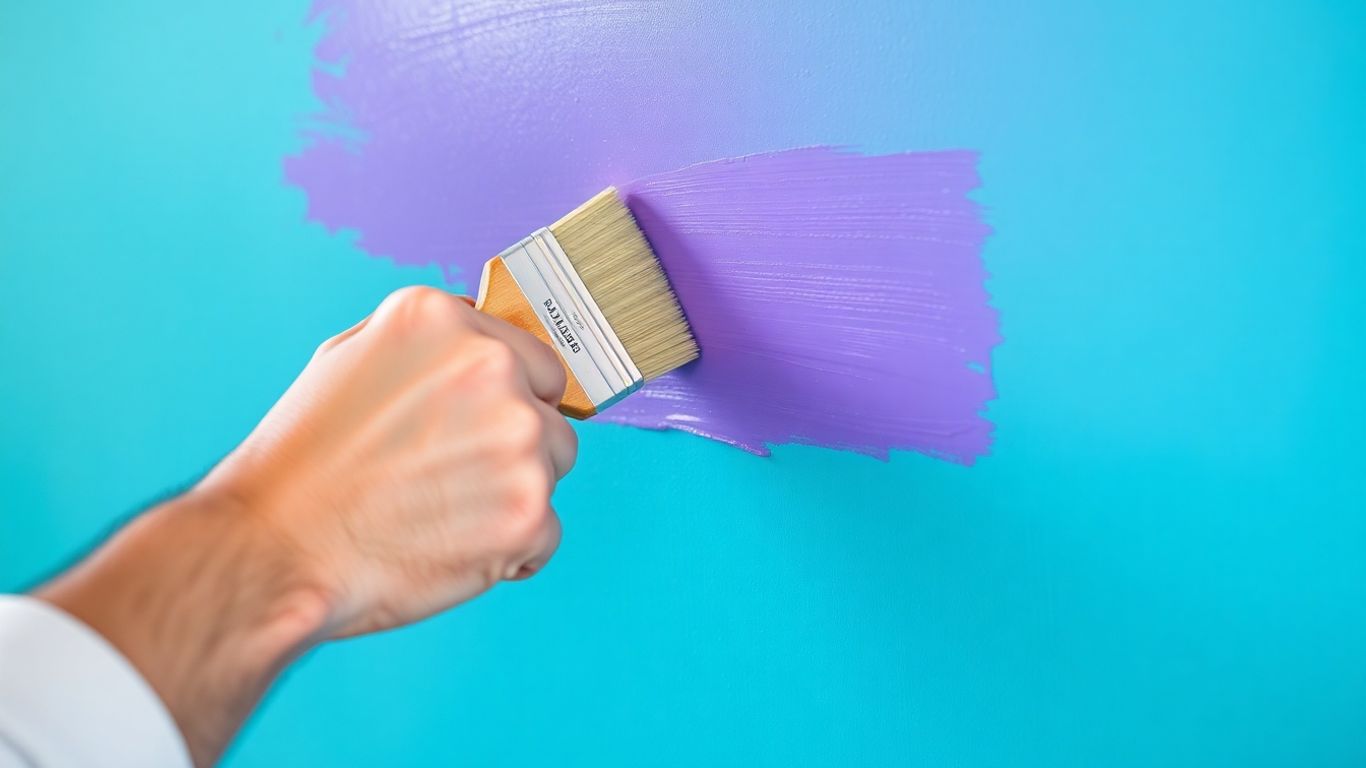 Painter applying smooth, even coat of paint