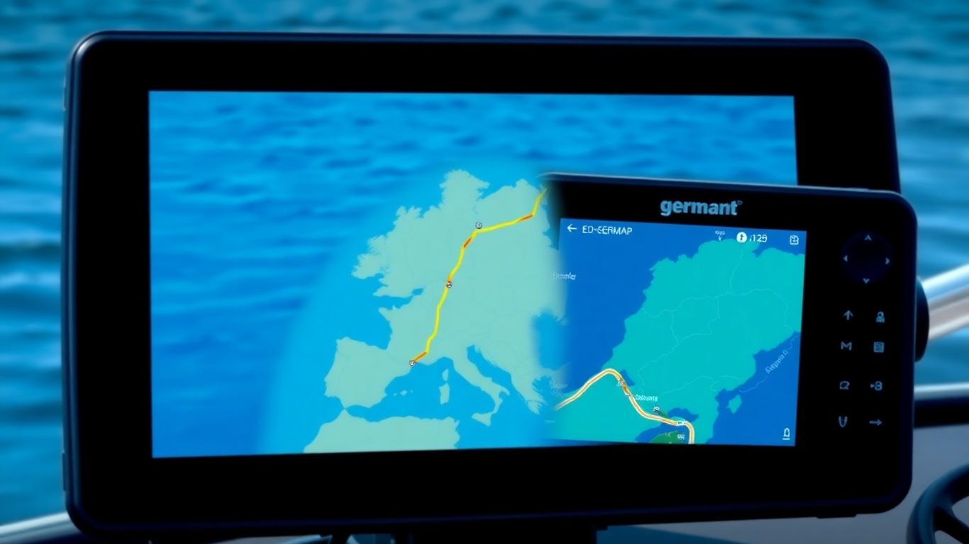 Marine GPS Karte Deutschland mit Routenplanung