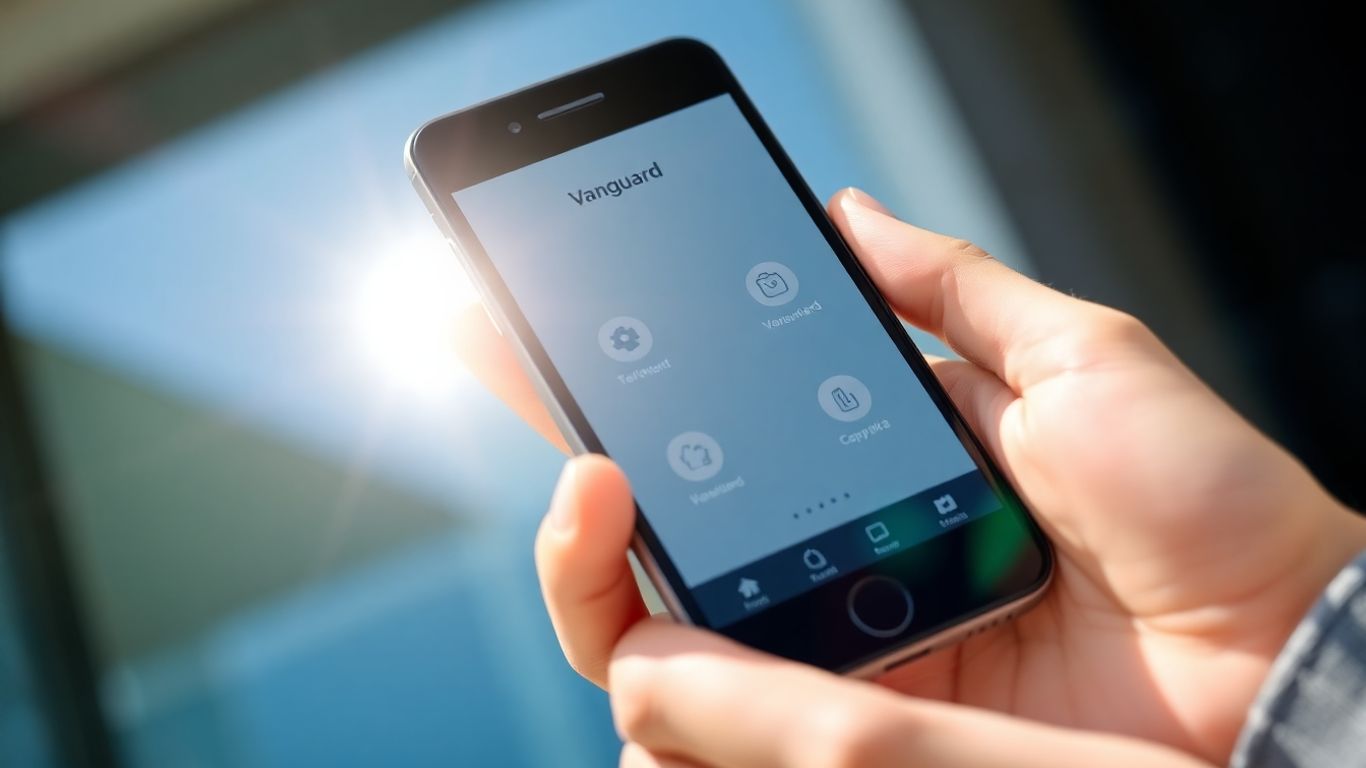 Vanguard app on a smartphone screen.
