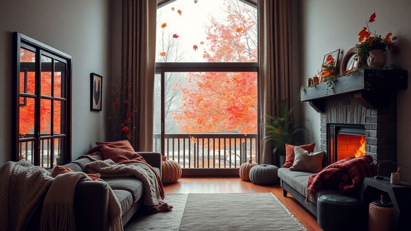 Dallas home prepped for winter with cozy autumn decor.