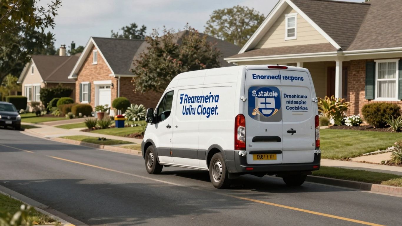 Contractor van on a street, symbolizing business growth.