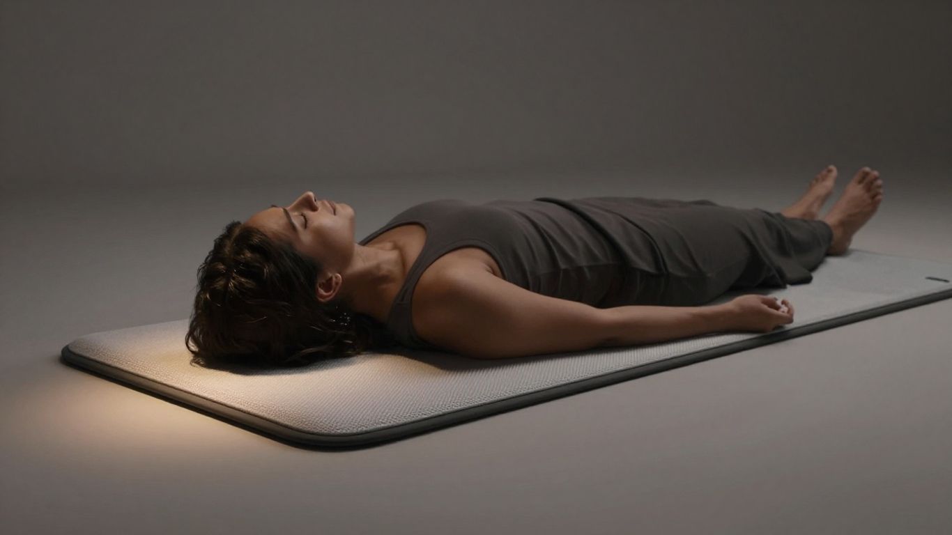 Person relaxing on Omi Pemf mat