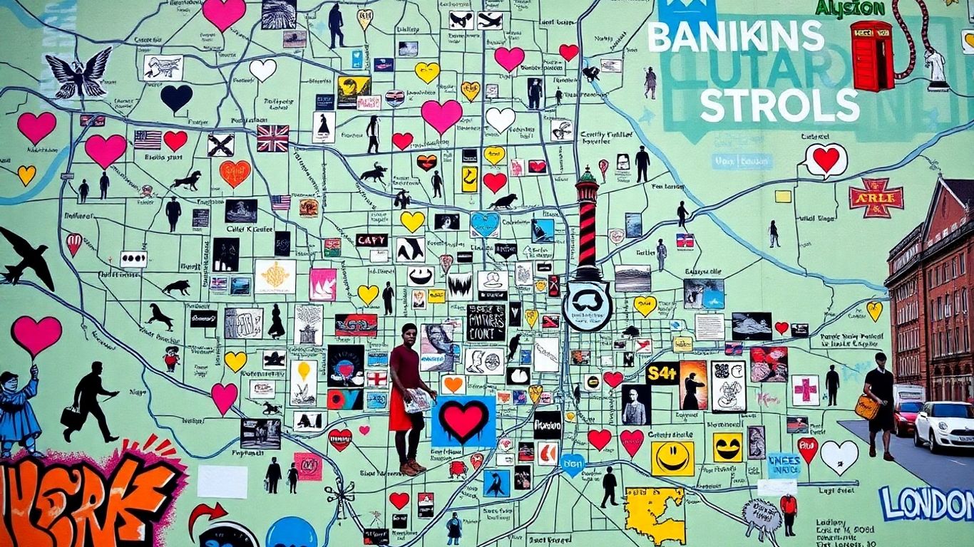 Banksy street art map of London