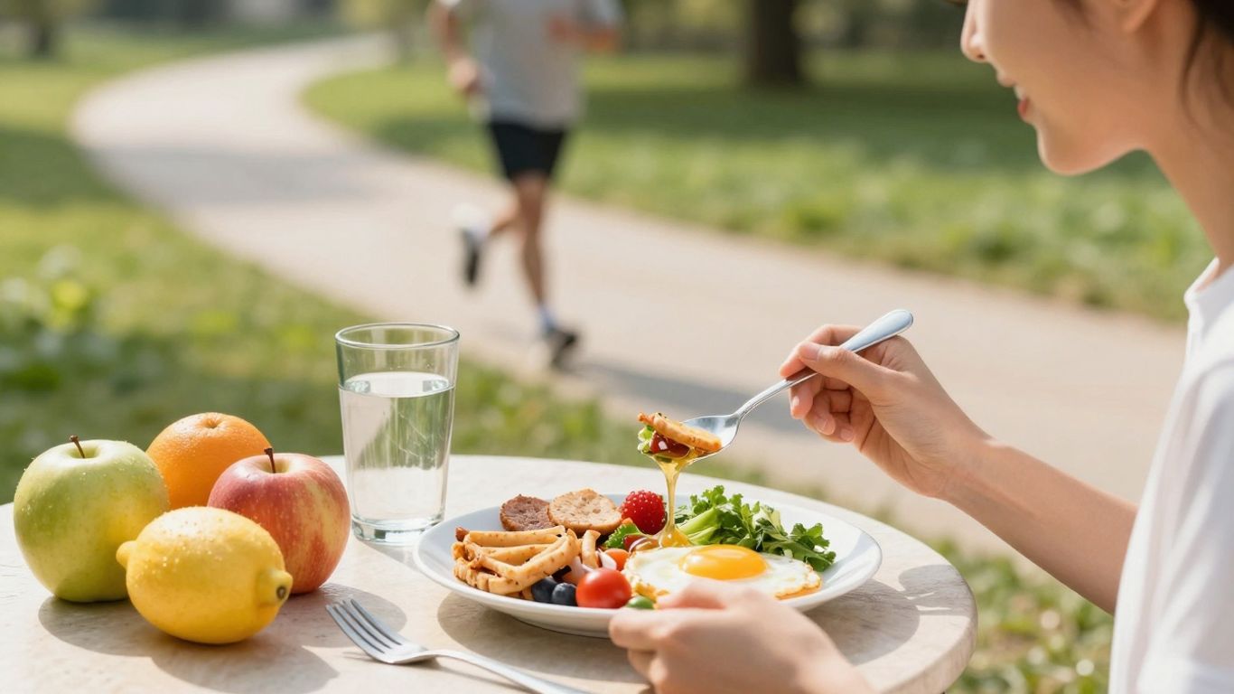 Persoană activă și sănătoasă, rutină zilnică, inimă sănătoasă.