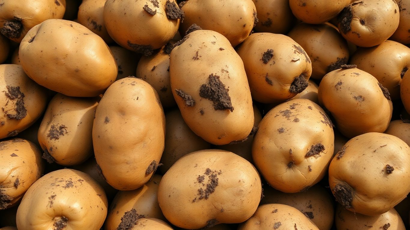 Biologische boerenaardappelen, vers van het land.