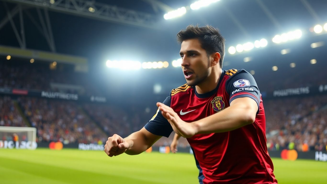 Nuno Mendes em campo de futebol.