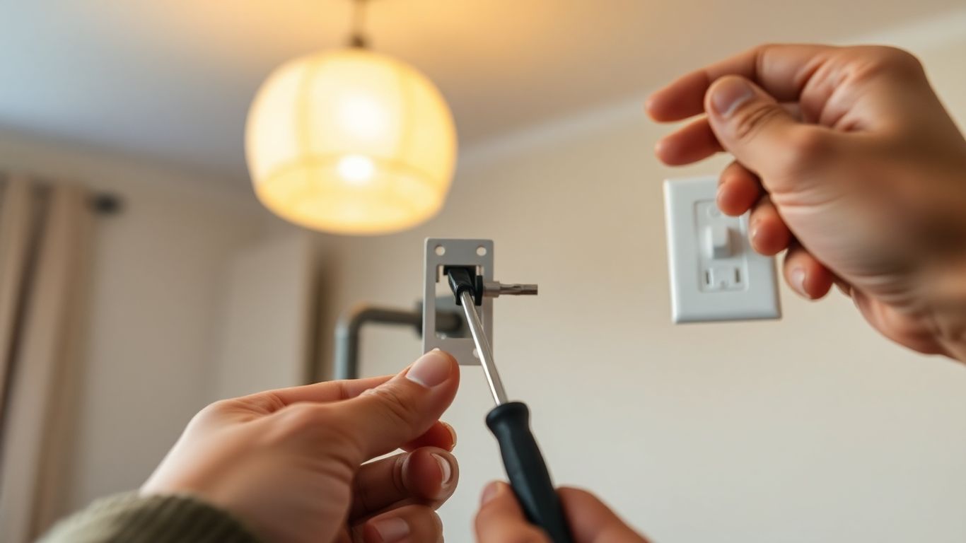Fixing electrical outlet and light switch in a home.