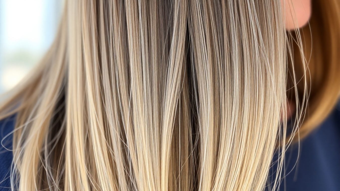 Woman with beautiful single hair extensions