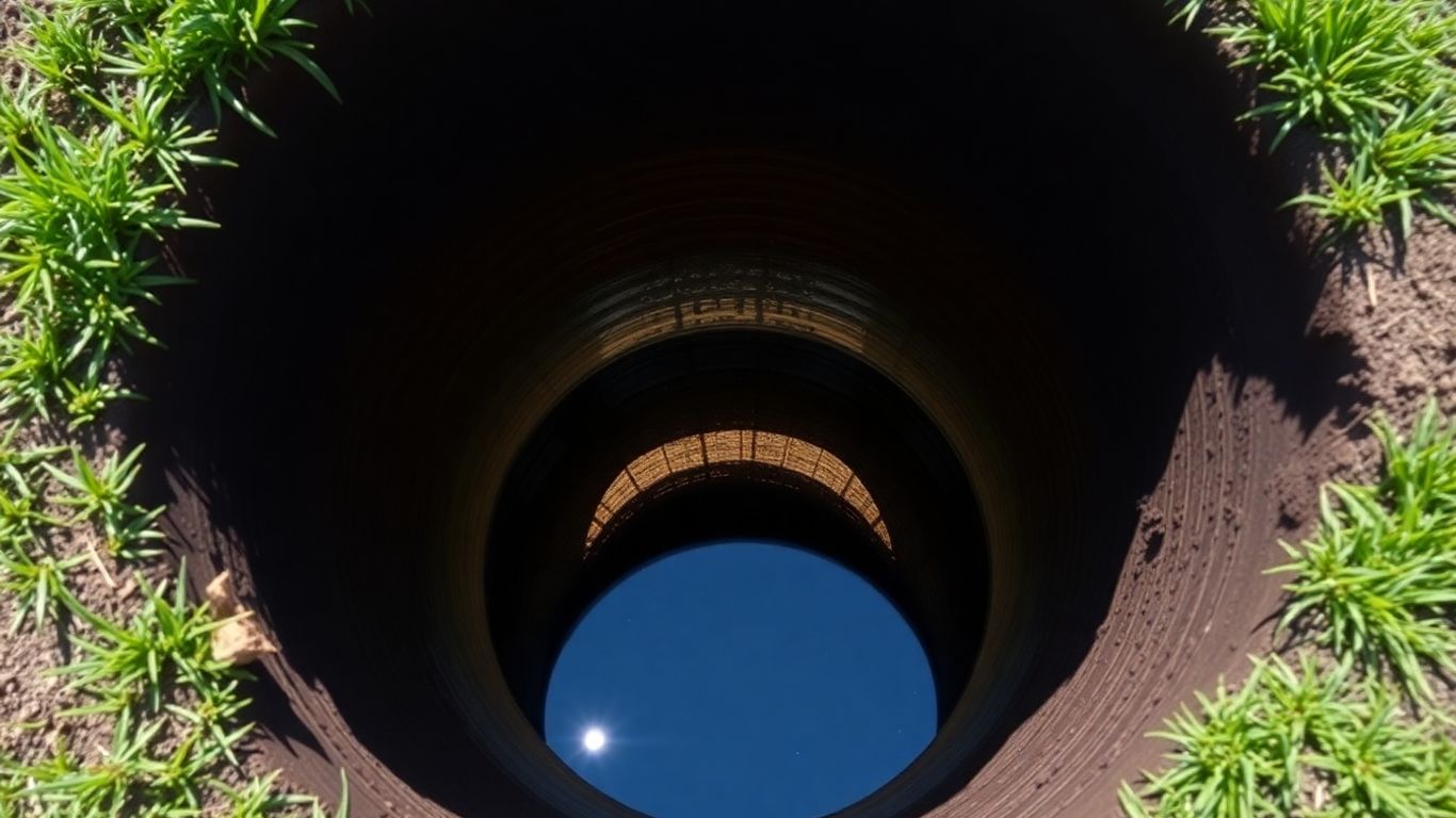 Well seal protecting private well from environmental hazards.