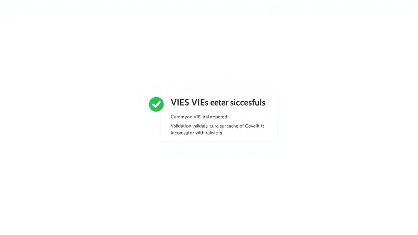 Interface de validação VIES bem-sucedida