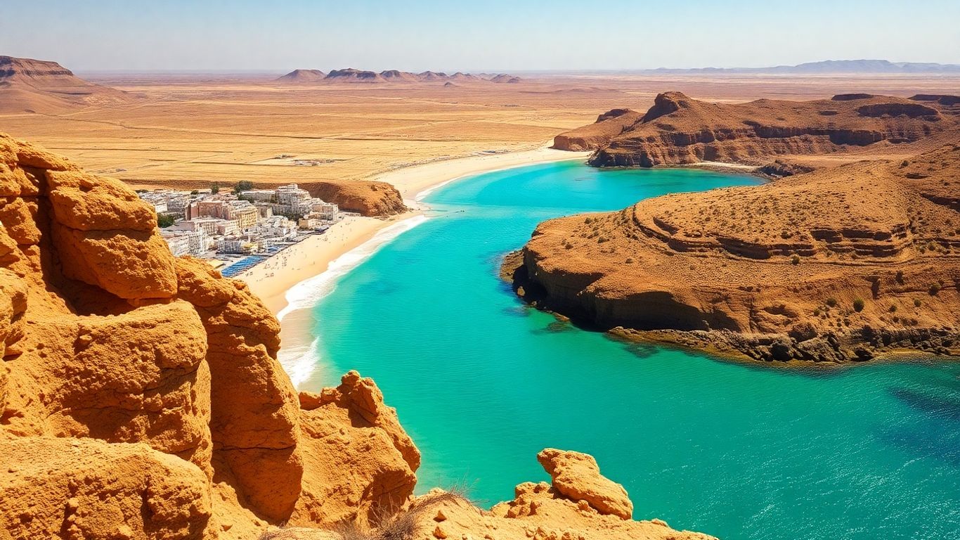 De stranden, woestijn en historische architectuur van Almería onder de zon.
