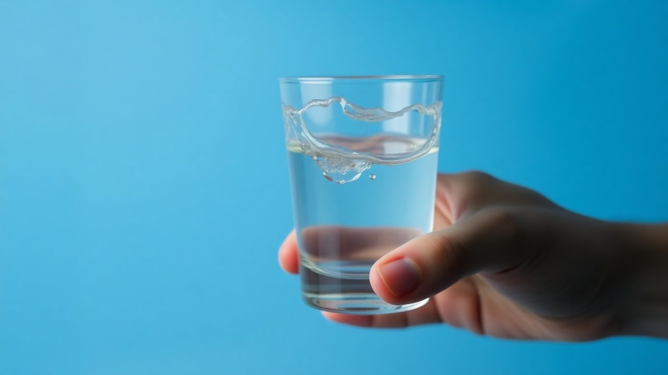 Overflowing glass of water