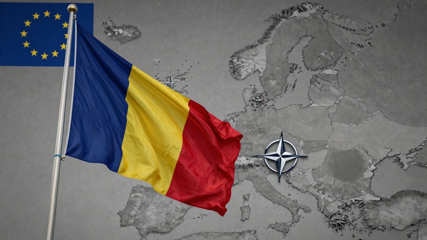 Steagul României în context geopolitic european și NATO.