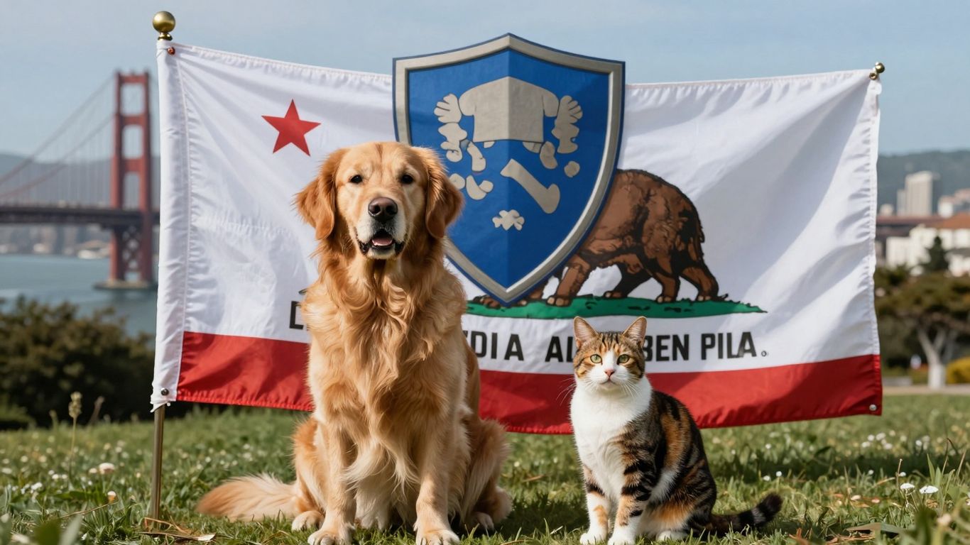 California pet insurance guide with dog and cat.
