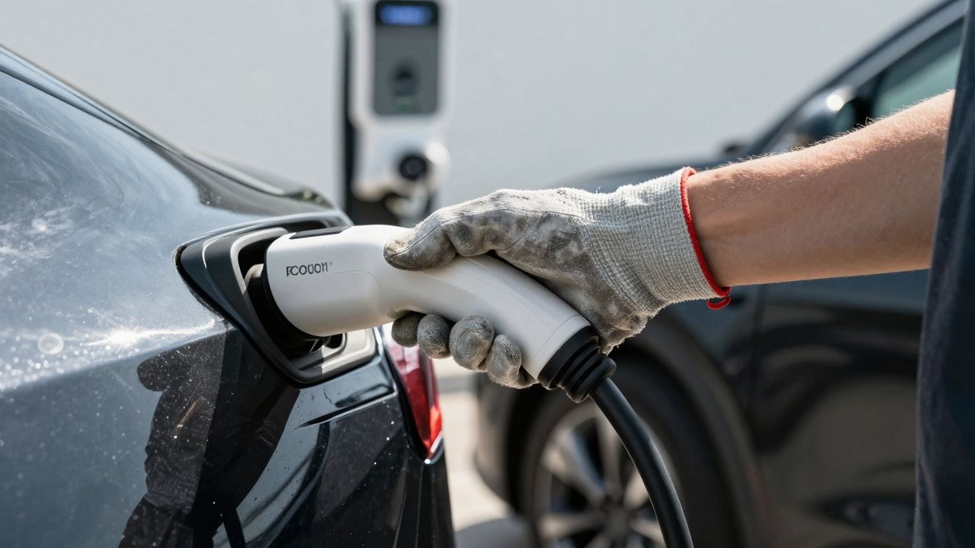 Installation de borne de recharge électrique pour véhicule