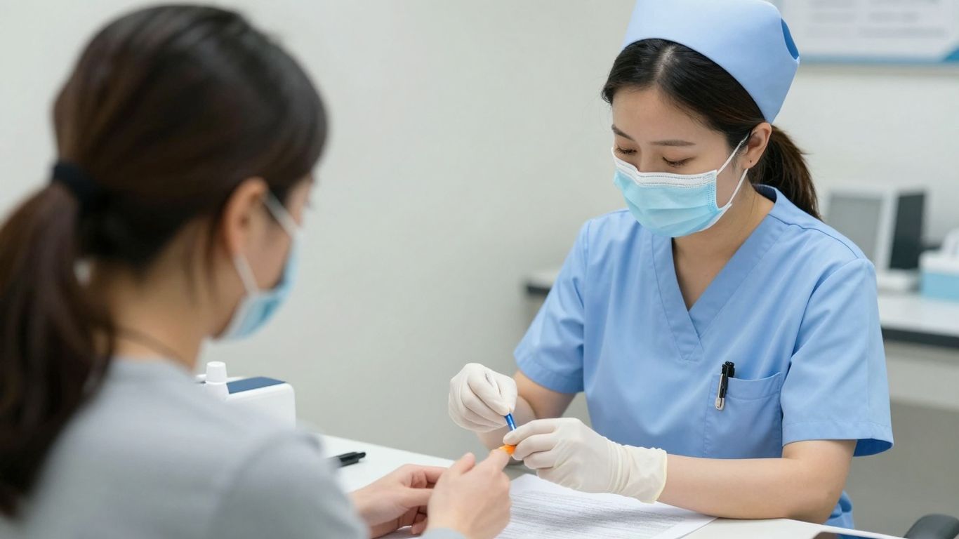 Nurse assistant performing skills test