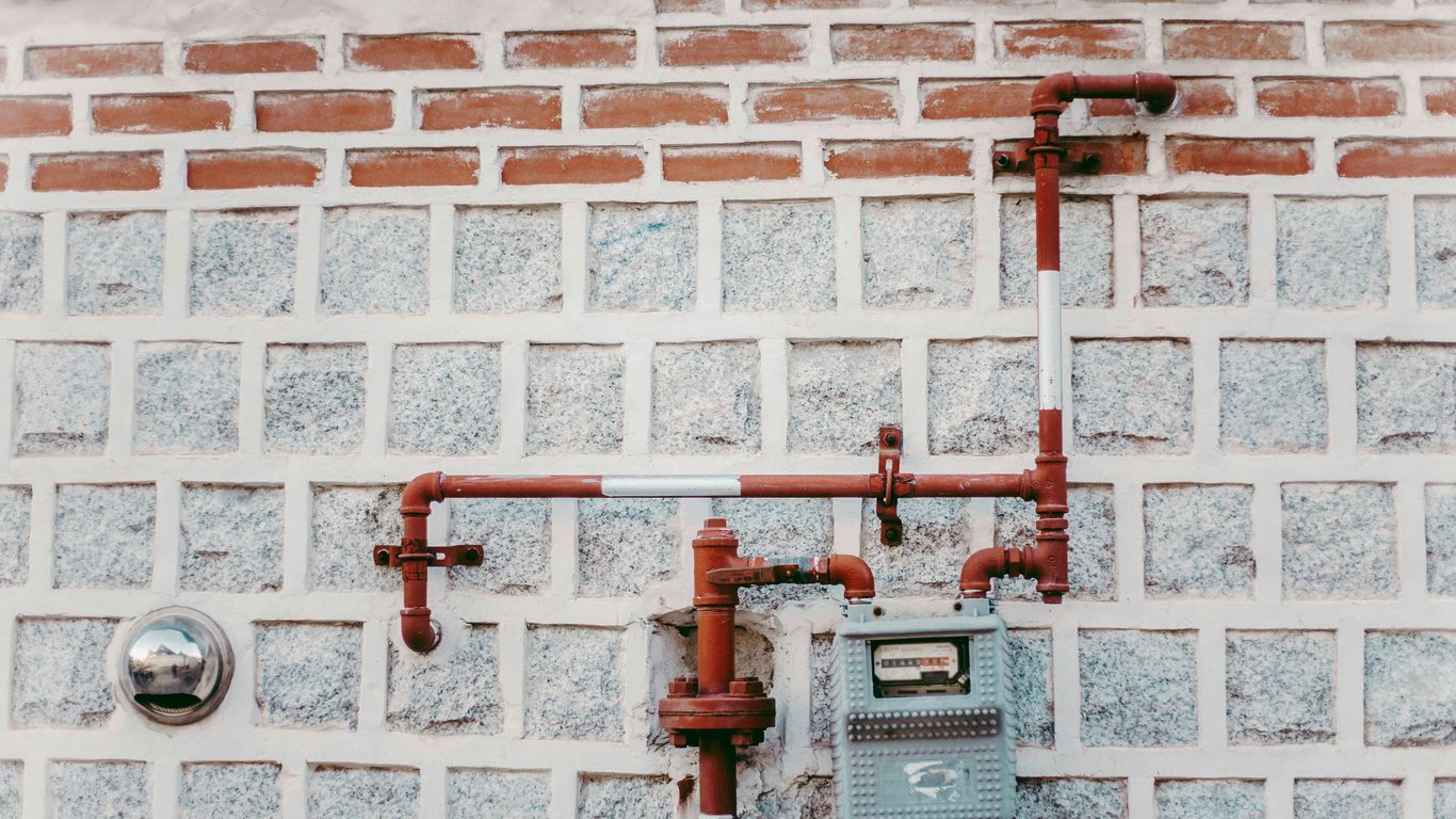 red and white metal pipe