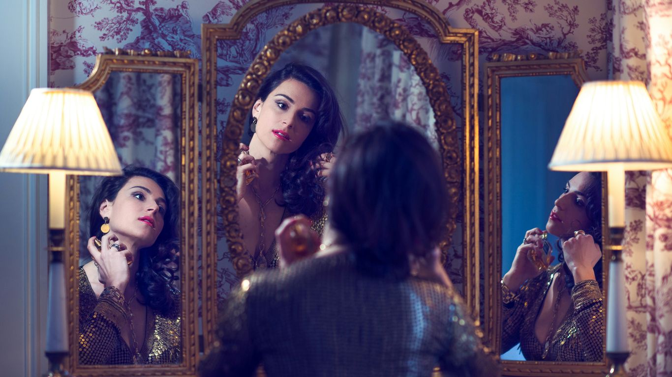 woman in blue long sleeve shirt