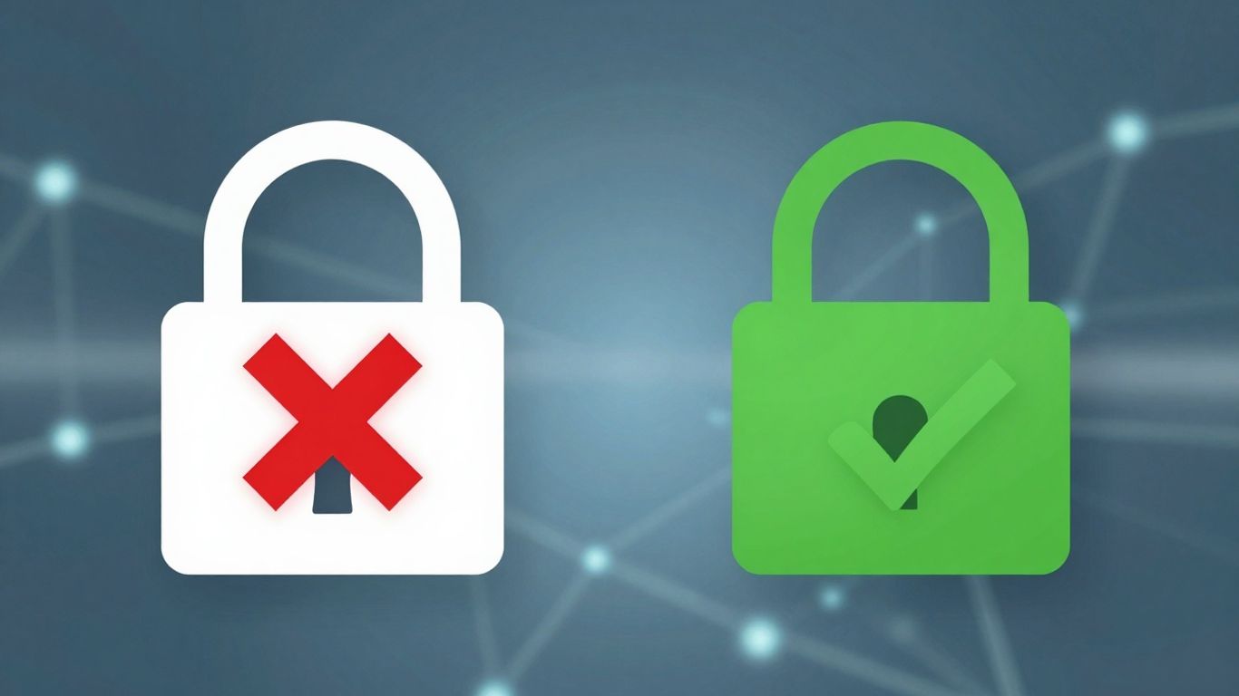 Secure connection padlock icons, SSL vs TLS difference.