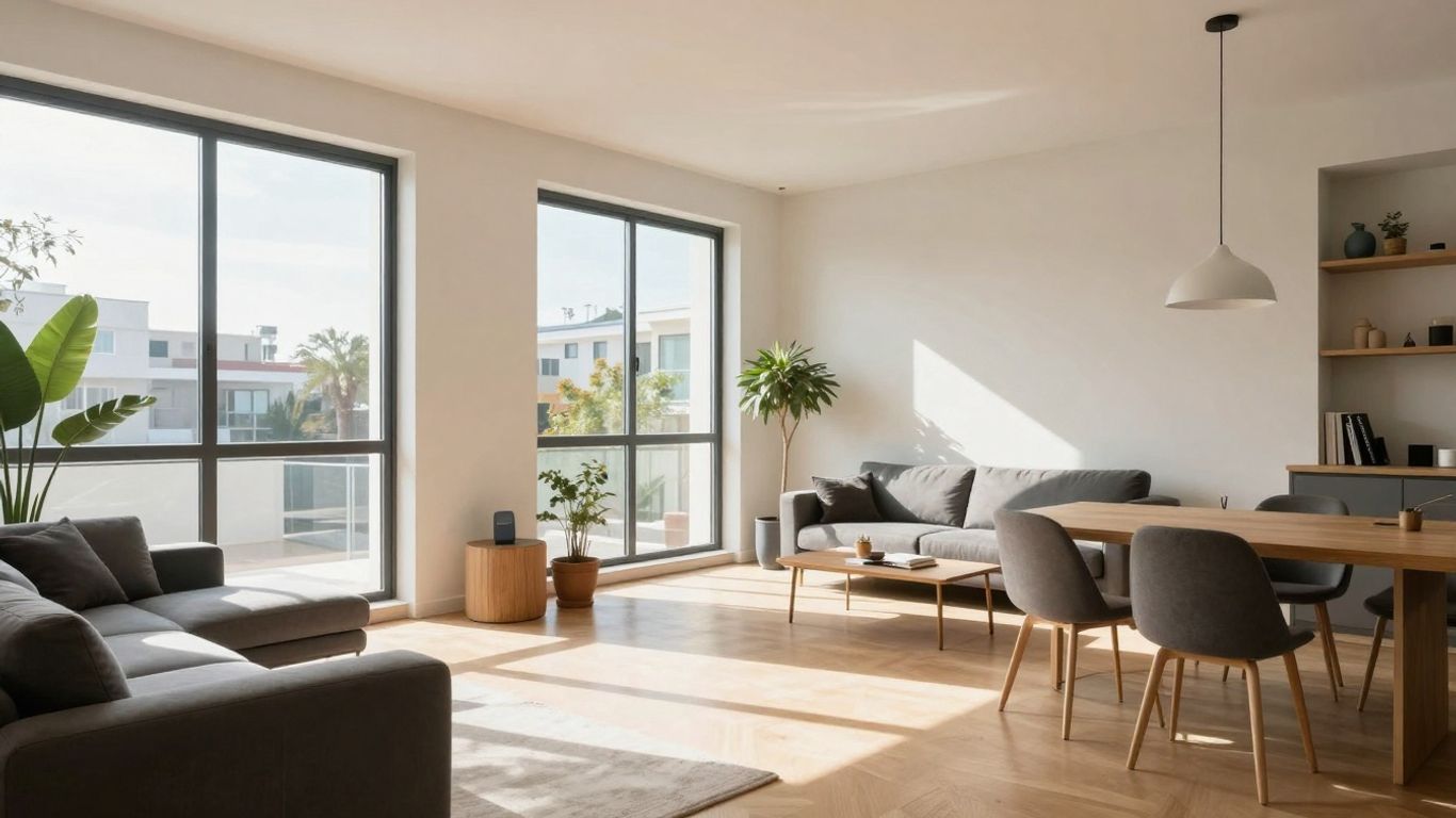 Modern apartment interior with sunlight, suggesting fast launch and ROI.