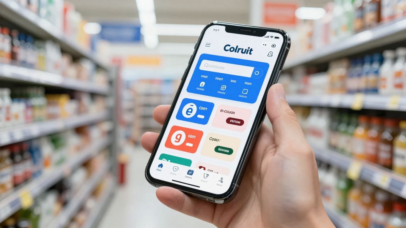 Colruyt e-coupons on a smartphone screen