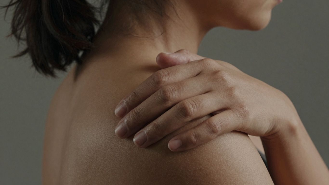 Person experiencing shoulder pain