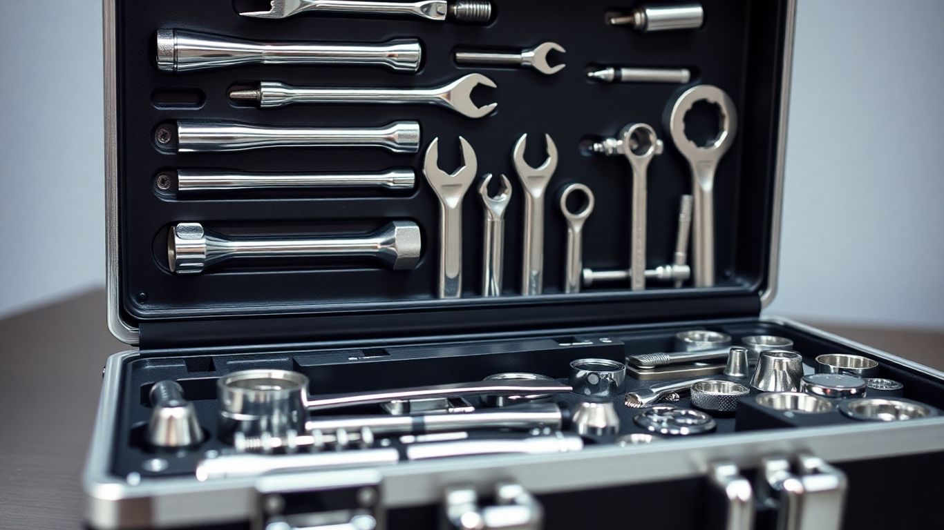 BHIP ONE Toolbox with gleaming metallic tools inside.