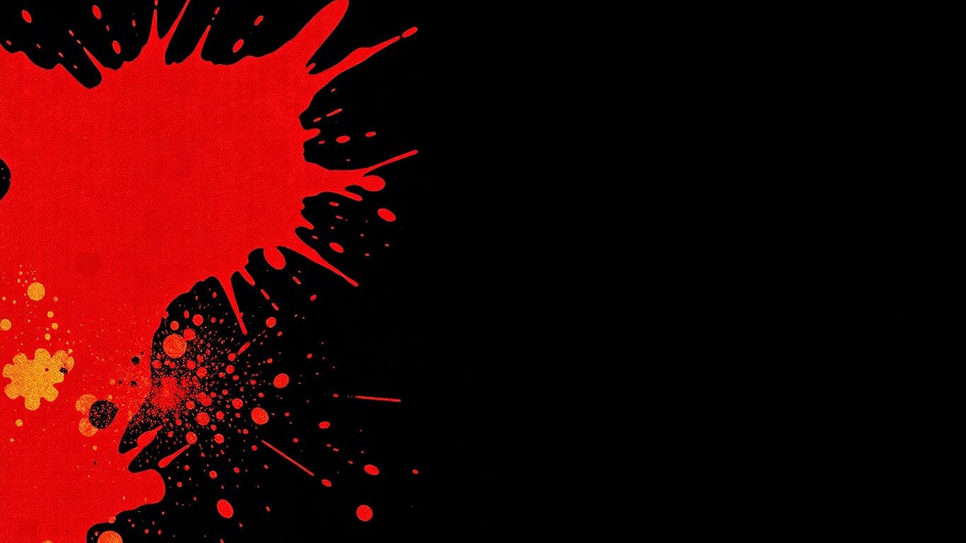 Abstract red and gold film reel spotlight.