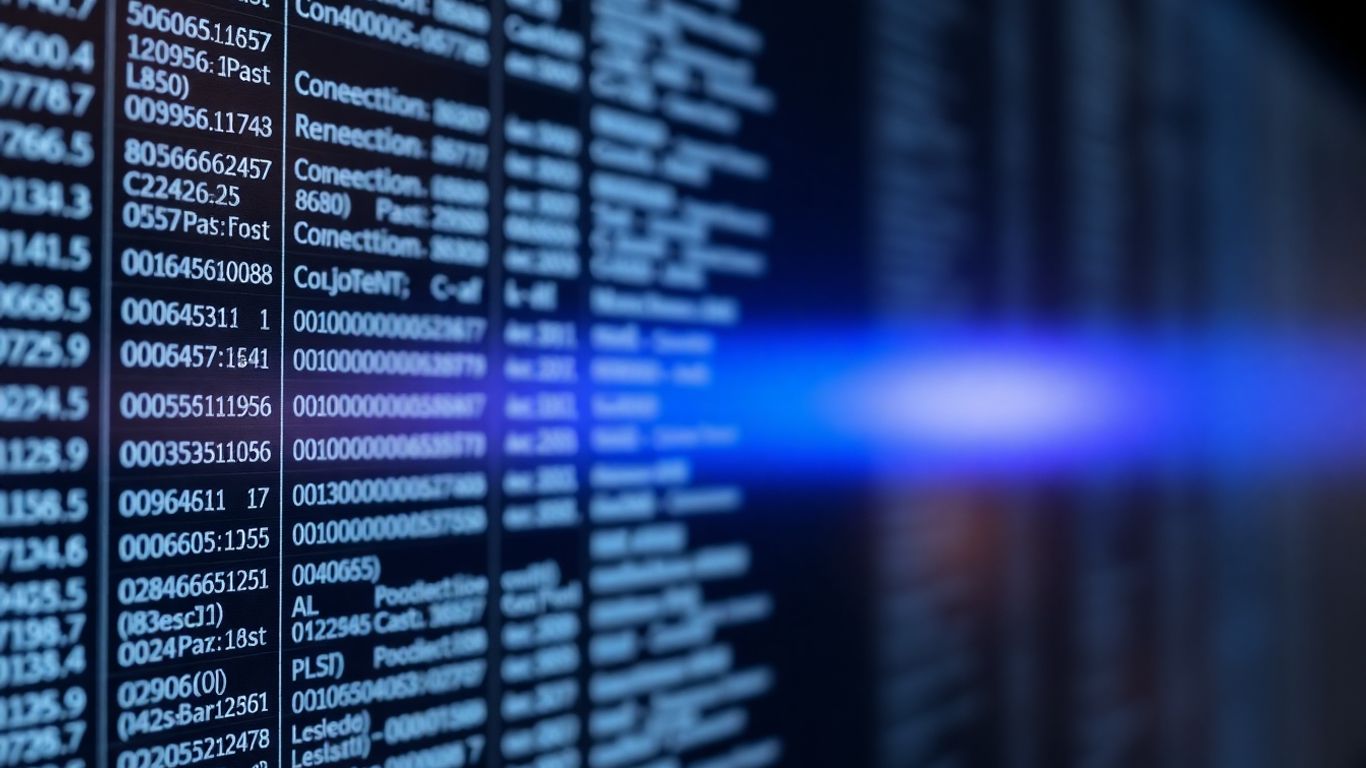 Interfaz de base de datos Access con datos organizados.