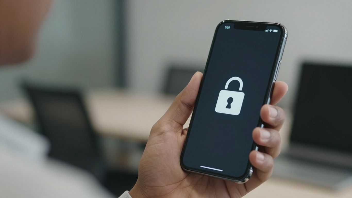 Digital lock on smartphone screen