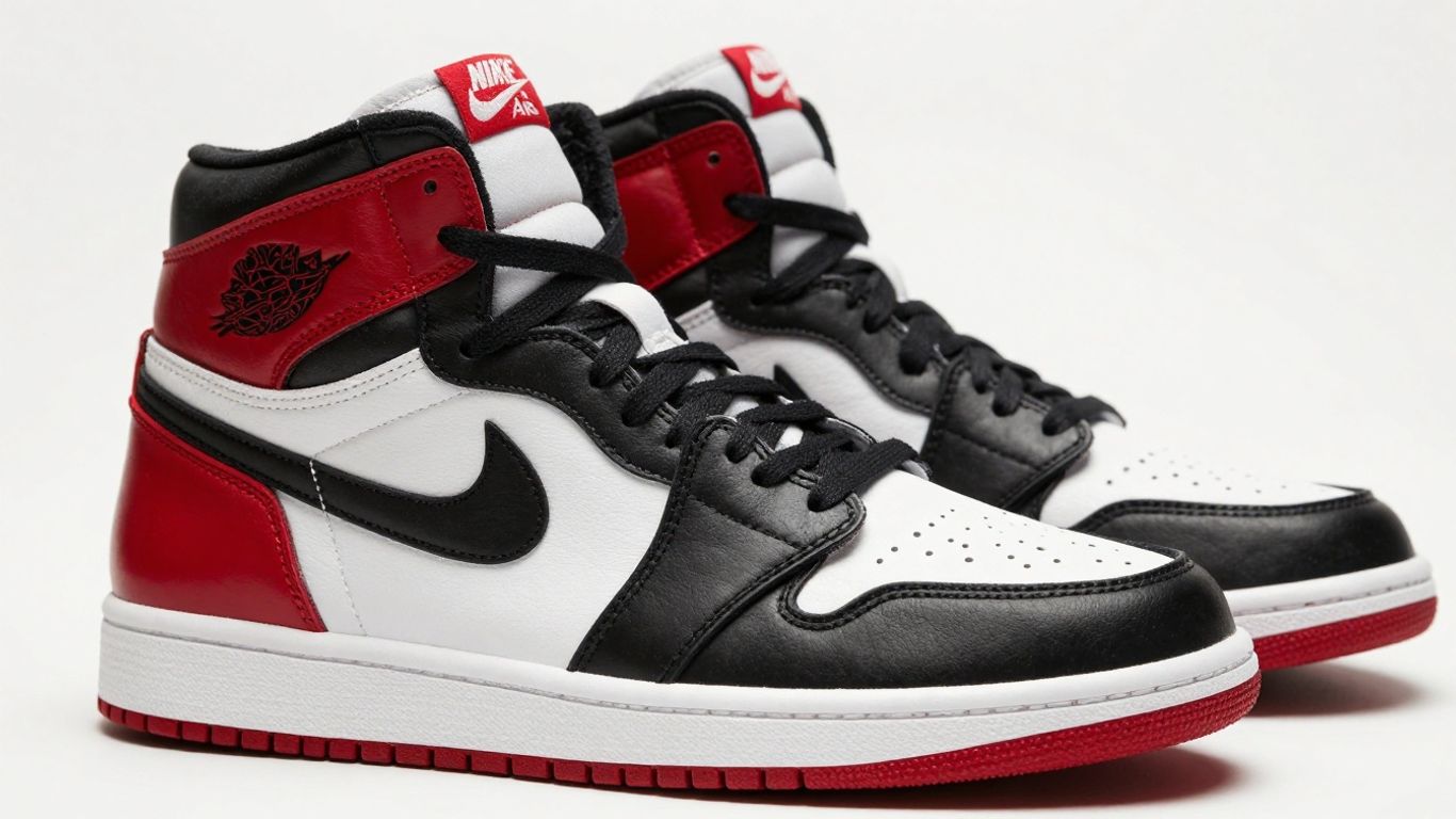 Iconic Air Jordan sneakers from the 90s hip-hop era.
