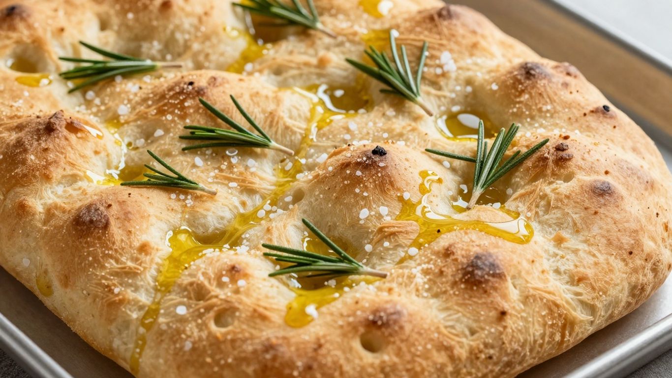 Italienische Focaccia mit Rosmarin und Olivenöl