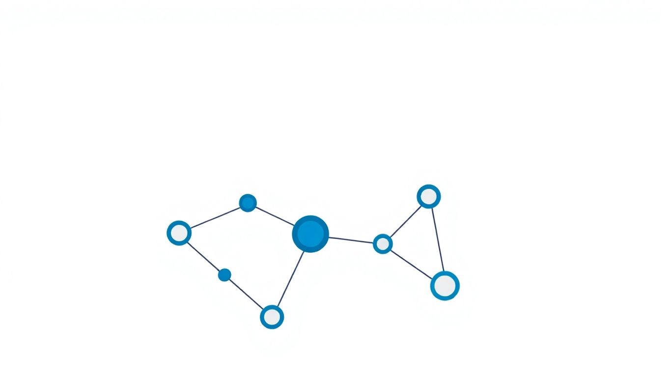 Interconnected digital network nodes illustrating authority and growth.