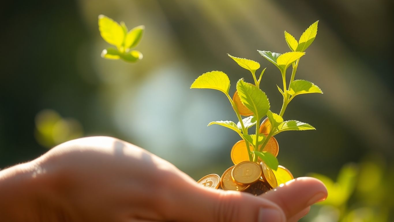 投資収益率を最大化する植物とコイン