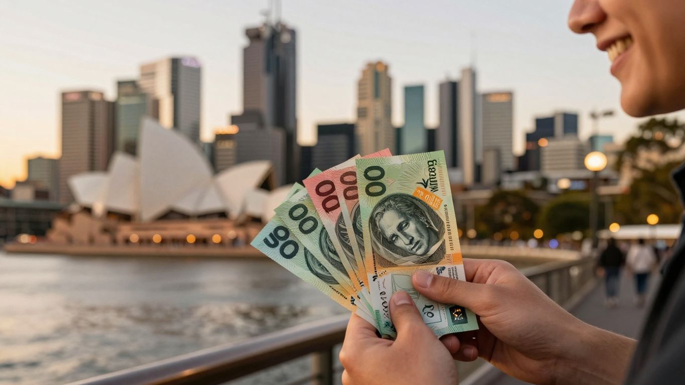 Australian person earning quick cash with side hustles.