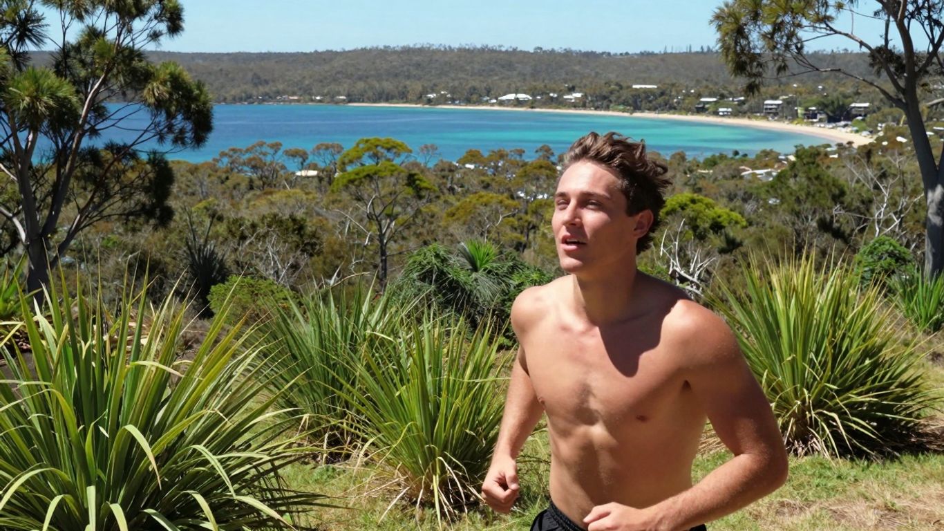 Person thriving in Australian nature, feeling healthy.