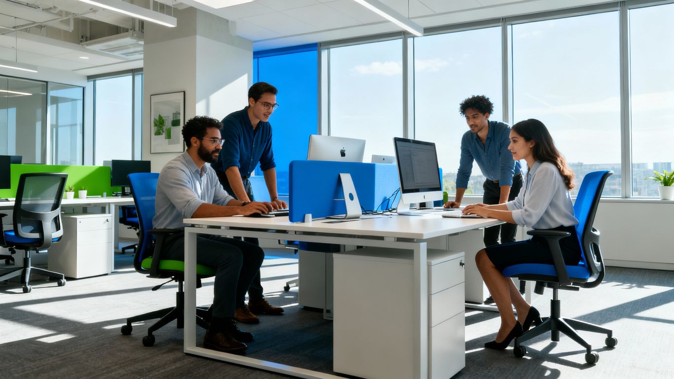 San Antonio business team working with managed IT services.