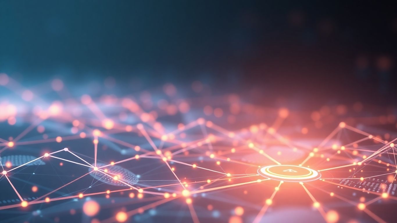 AI agent interacting with a digital landscape.