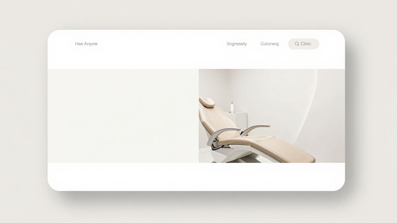 Modern aesthetic clinic website with clean design and white space.