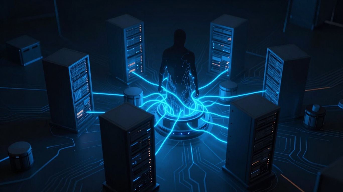 Digital entity infiltrating cloud servers and containers.