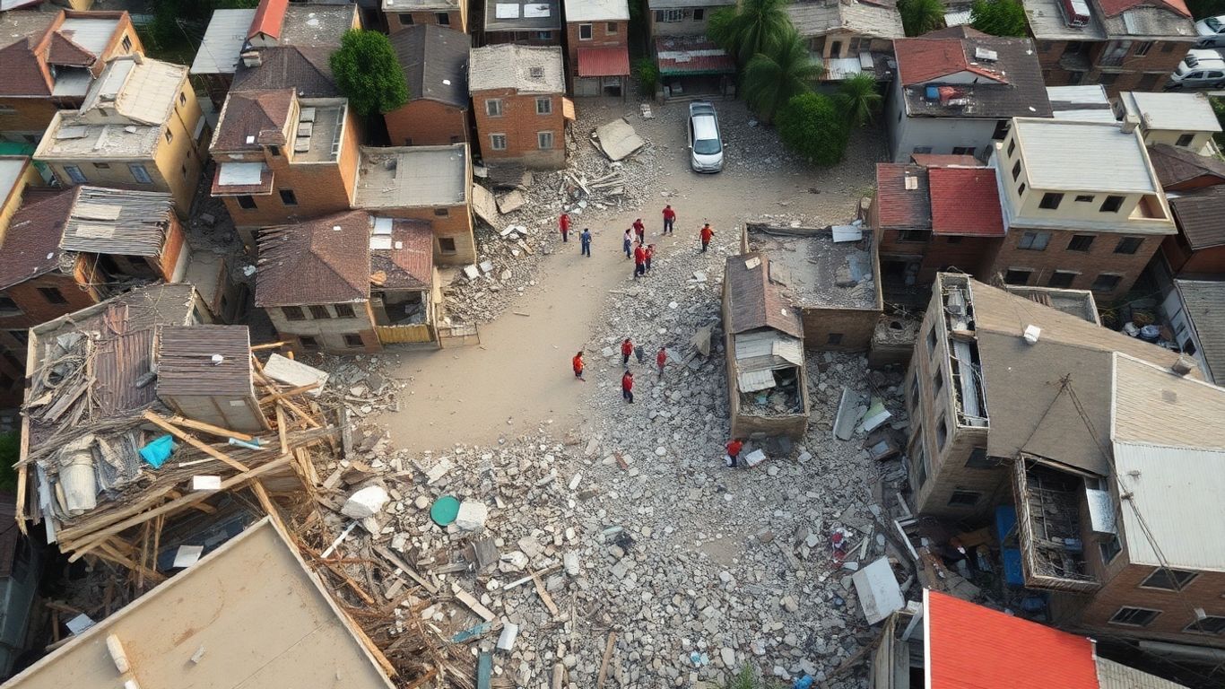 Destruction après un séisme aux Philippines