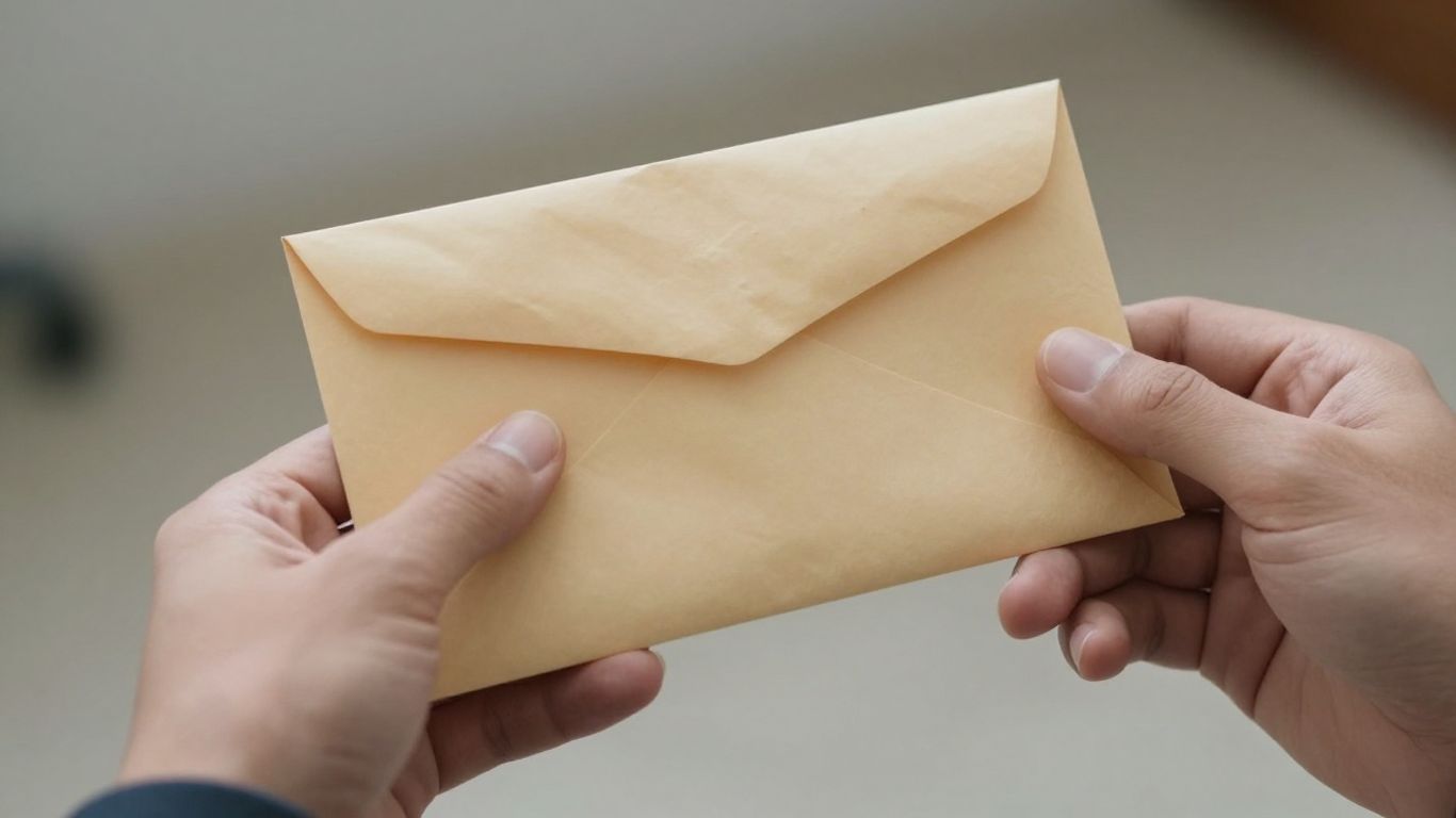 Hand met envelop bij gemeente Heerlen