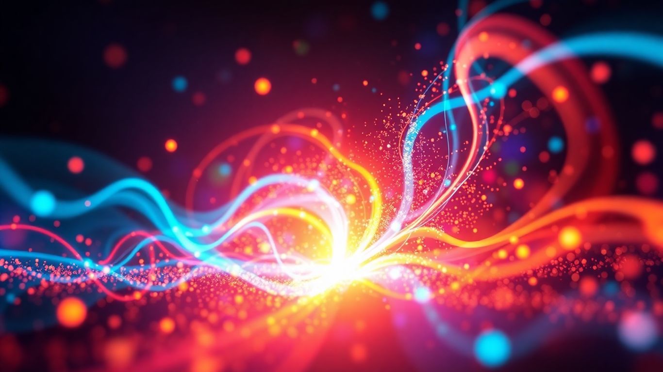 Abstract visualization of creative energy and AI video generation.