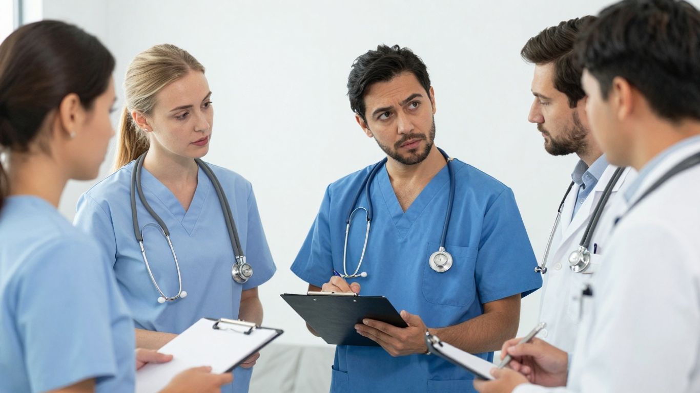 Patient advocating for themselves with a doctor and ally.