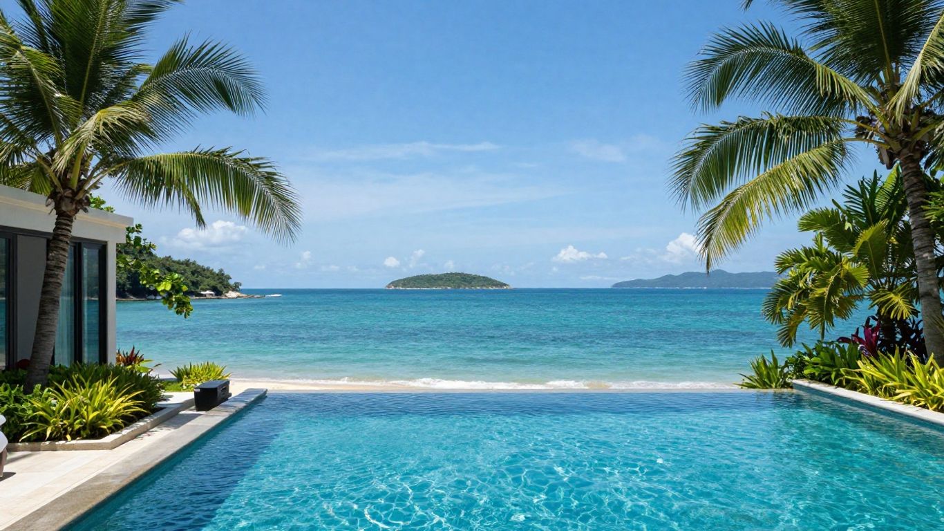 Luxury Phuket villa with infinity pool and ocean view.