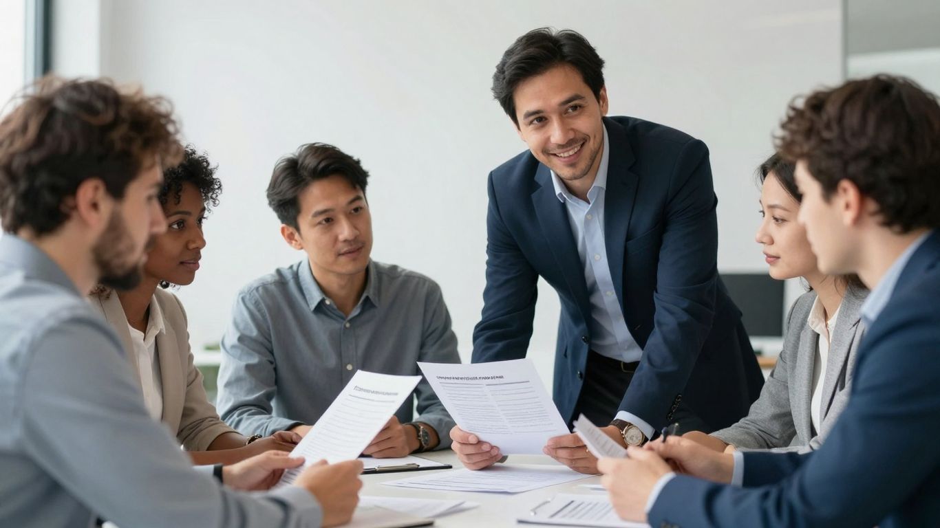 Financial advisor helping expats with German pension planning.